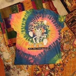 Rick and Morty Oversized tie dye t shirt